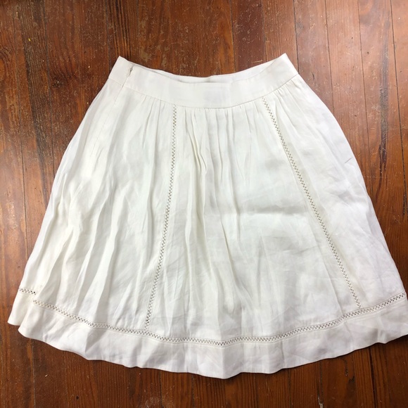 Ann Taylor Lattice Panel Embroidered Skirt - Picture 2 of 6